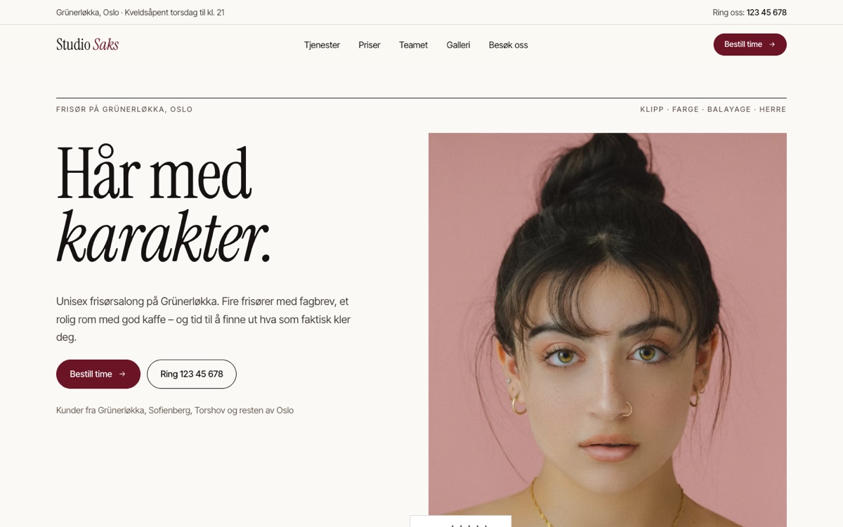 Skjermbilde av Studio Saks